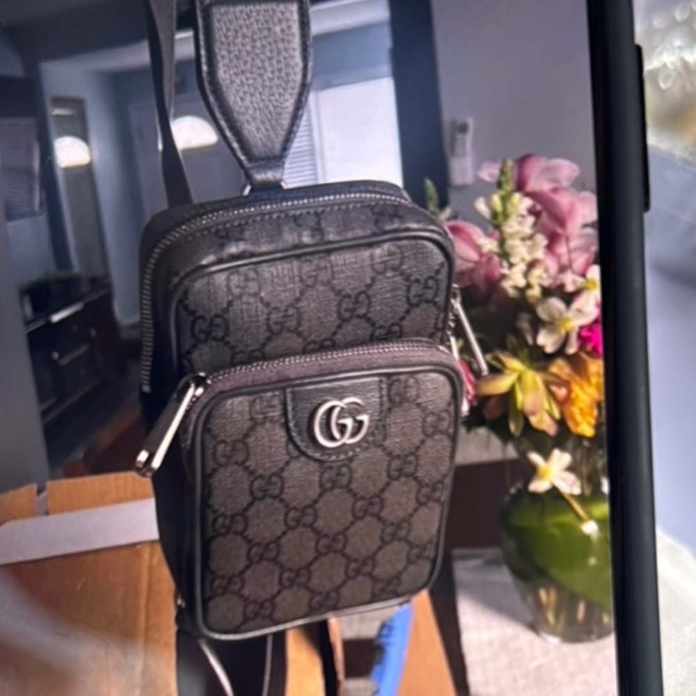 Gucci Black GG Monogram Mini Bag